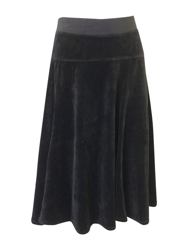 Hard Tail Velour Panel Skirt (V-169) - Skirts