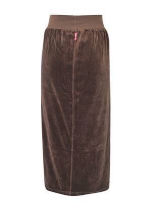 Hard Tail Velour Easy Fit Column Skirt (V-174)