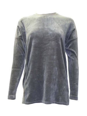 Hard Tail Velour Slouchy Pullover Top (V-184) - Tops