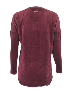 Hard Tail Velour Slouchy Pullover Top (V-184)