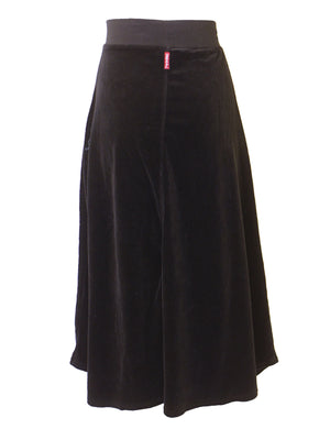 Hard Tail Velour Midi Flare Skirt (V-207) - Skirts
