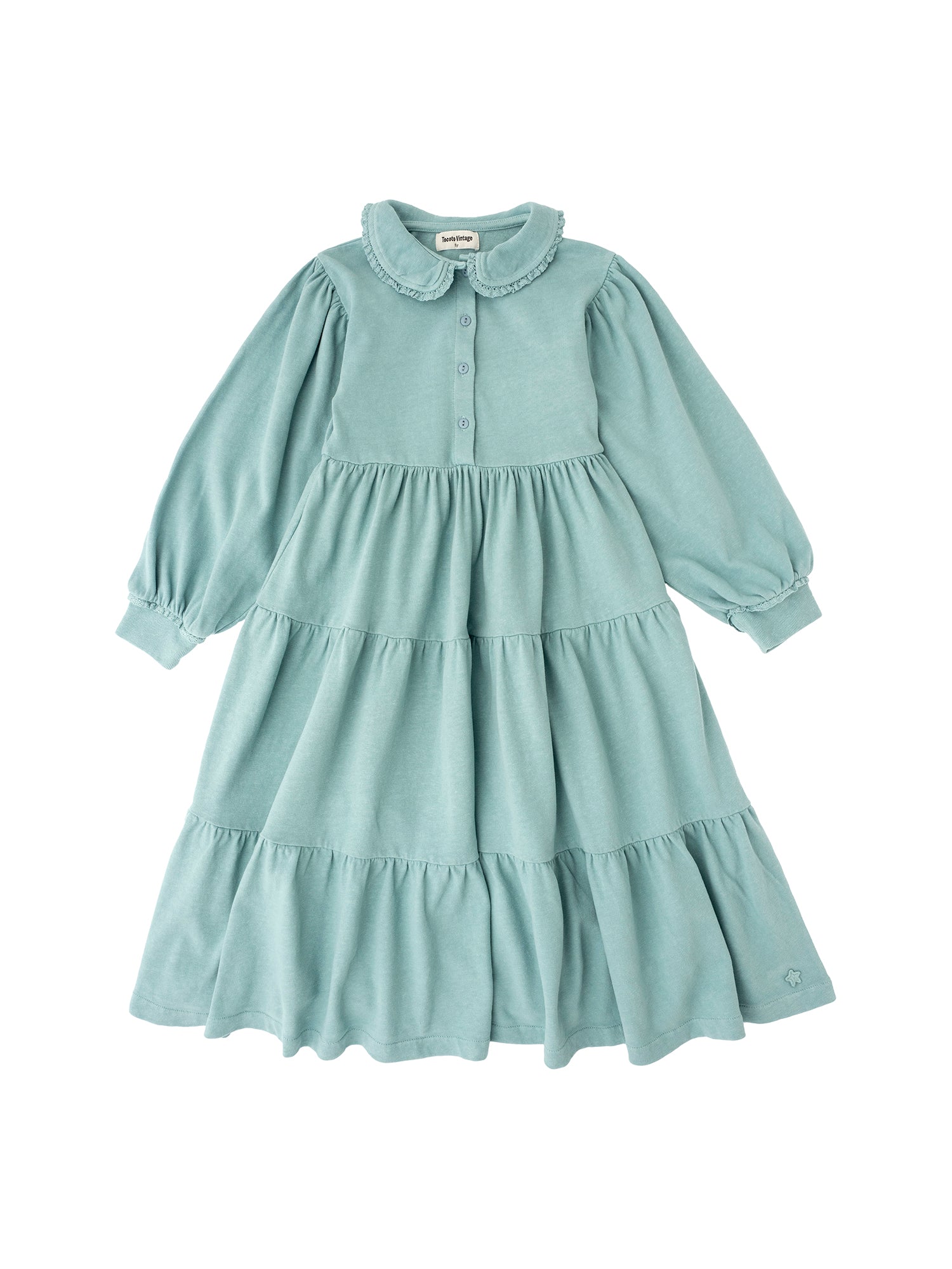 Tocoto Vintage Baby Doll Collar Evase Midi Dress - Dresses