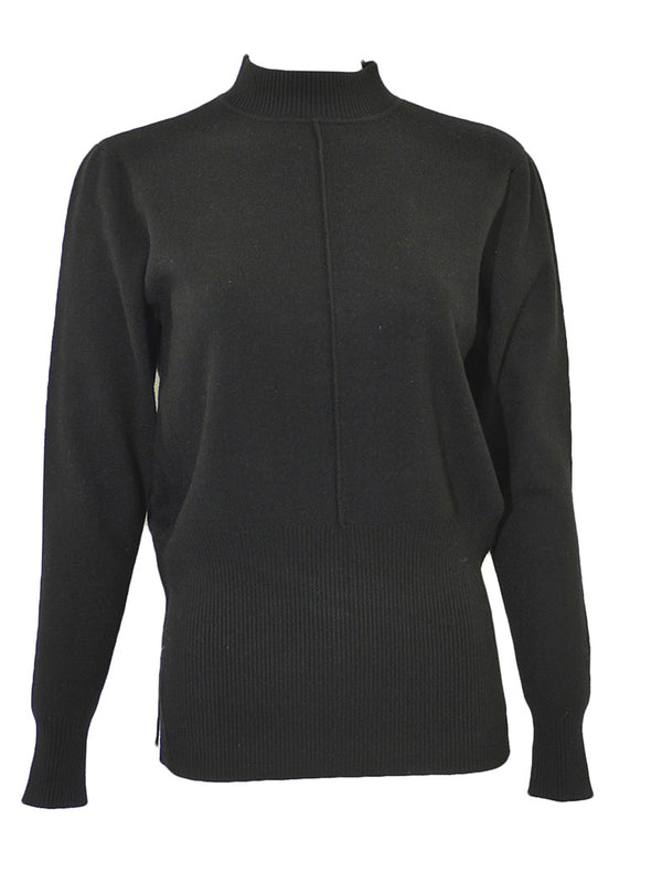 QEW Knit Rib Combo Sweater - Tops