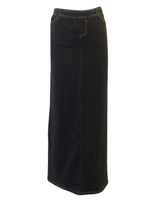 Hardtail Long Denim Back Inset Skirt WJ-127