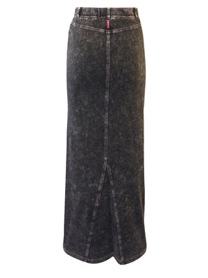 Hardtail Long Denim Back Inset Skirt WJ-127 - Designers