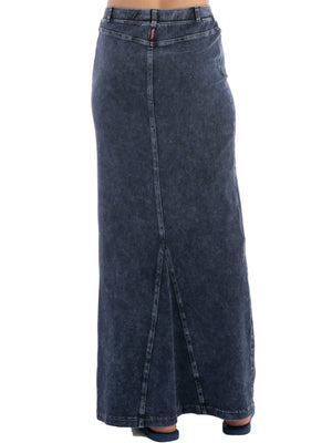 Hardtail Long Denim Back Inset Skirt WJ-127