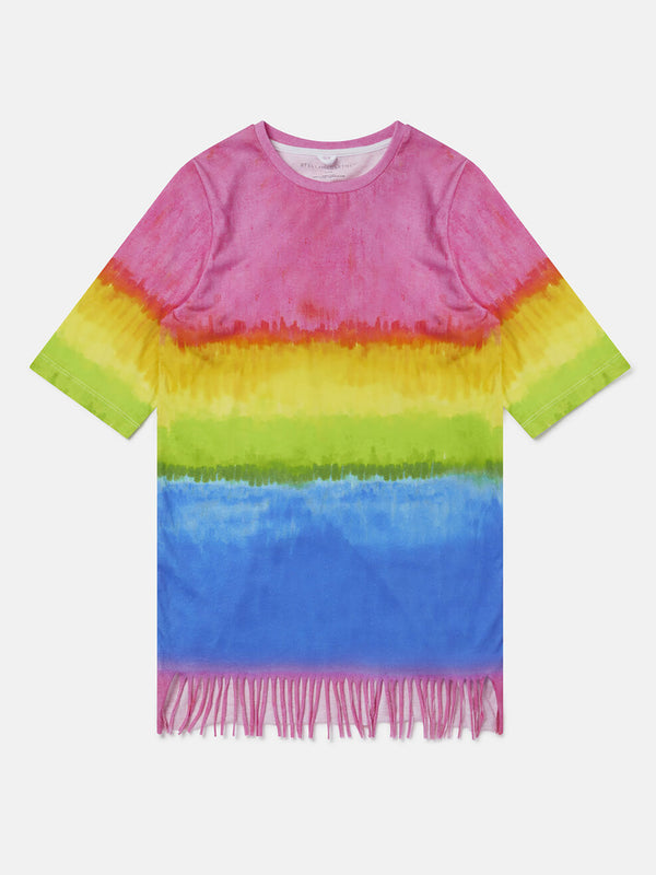 Stella McCartney Rainbow Fringed Jersey Dress - Baby & Toddler Dresses