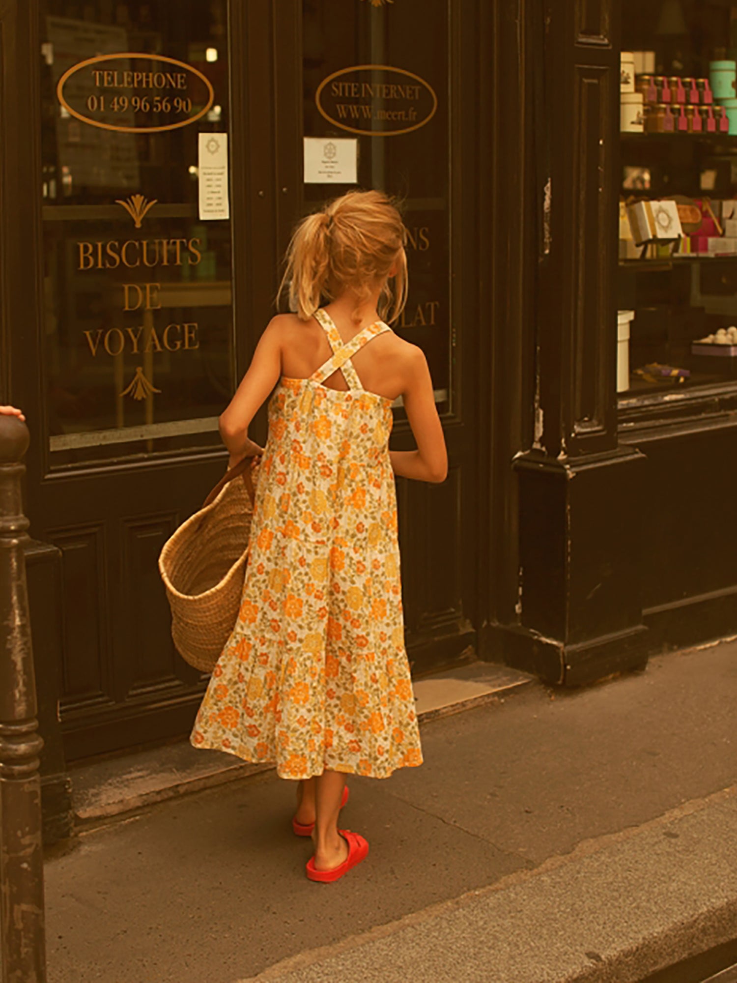 Louis Louise Carinoux Lurex Stripe Vintage Flower Dress - Dresses
