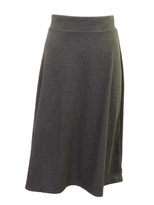 Objex Ribbed A-line Skirt